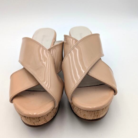 Chocolat Blu Winner Crisscross Wedge Slide Sandal Women's Tan Size US8.5 EU39 - Picture 2 of 14